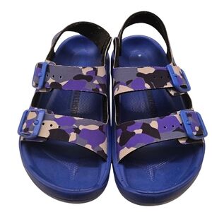Birkenstock Children's Mogami Camo Ultra Blue Size 31